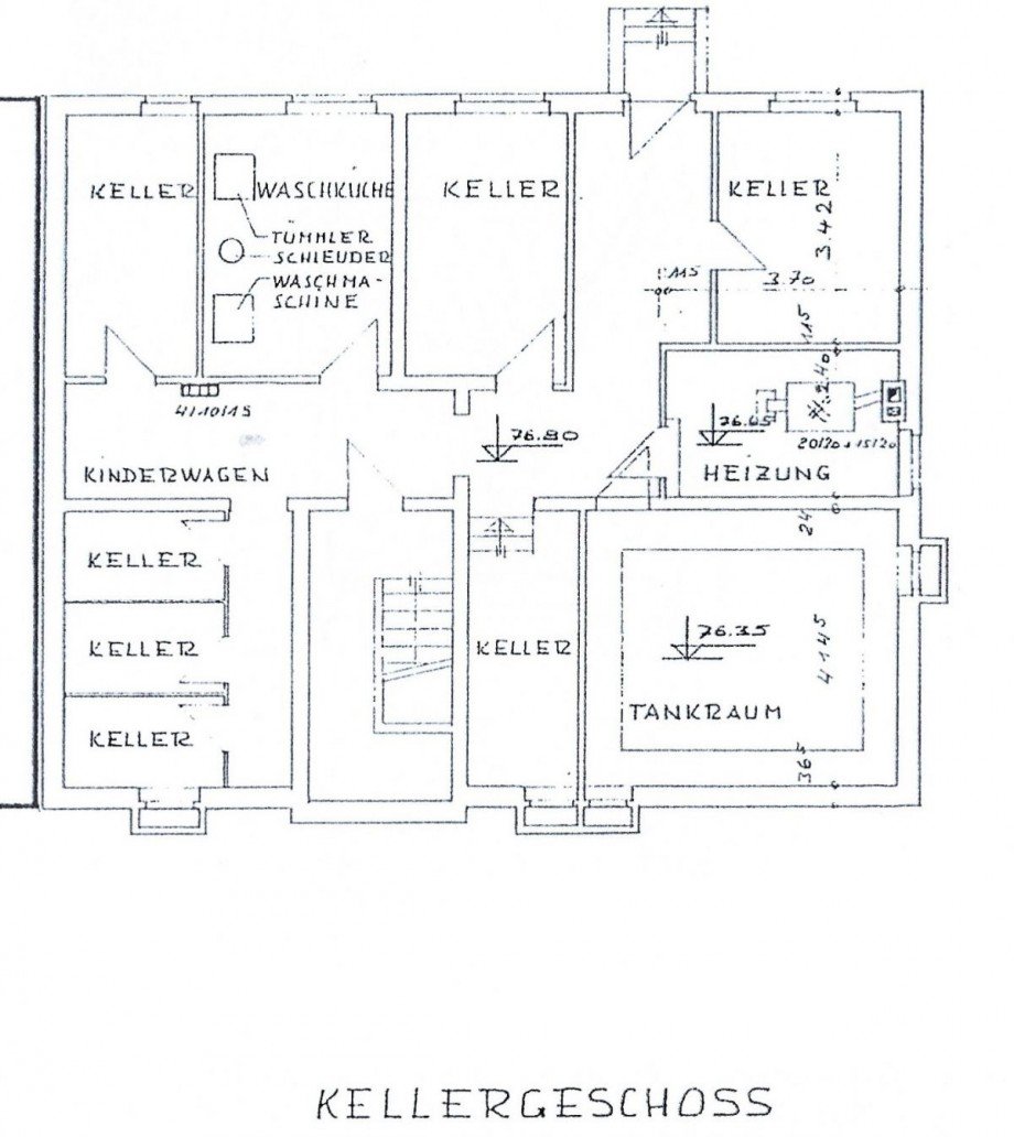 Grundriss KG Wohn- / Gesch�ftshaus Essen