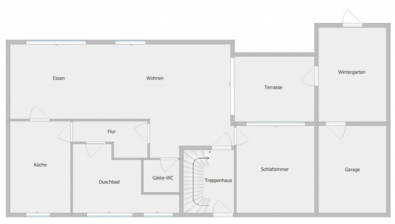 Grundriss EG Wetter (Ruhr) Terrassenwohnung +++VERMIETET+++2,5 Zimmer Wohnung mit Terrasse und Wintergarten in Bestlage von Wetter-Grundsch�ttel