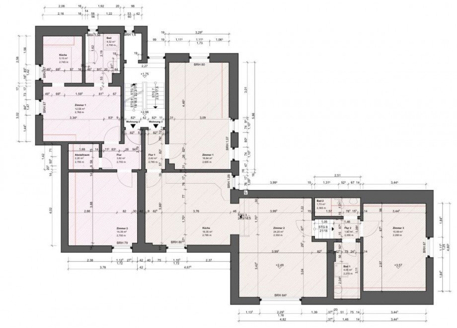 Grundriss 1.Obergschoss L36 Mehrfamilienhaus Wetter