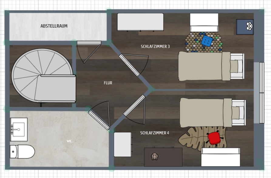 Grundriss Spitzboden Maisonettewohnung Duisburg