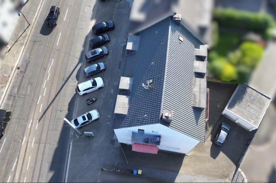 Vogelperspektive Wohn- / Gesch�ftshaus Essen