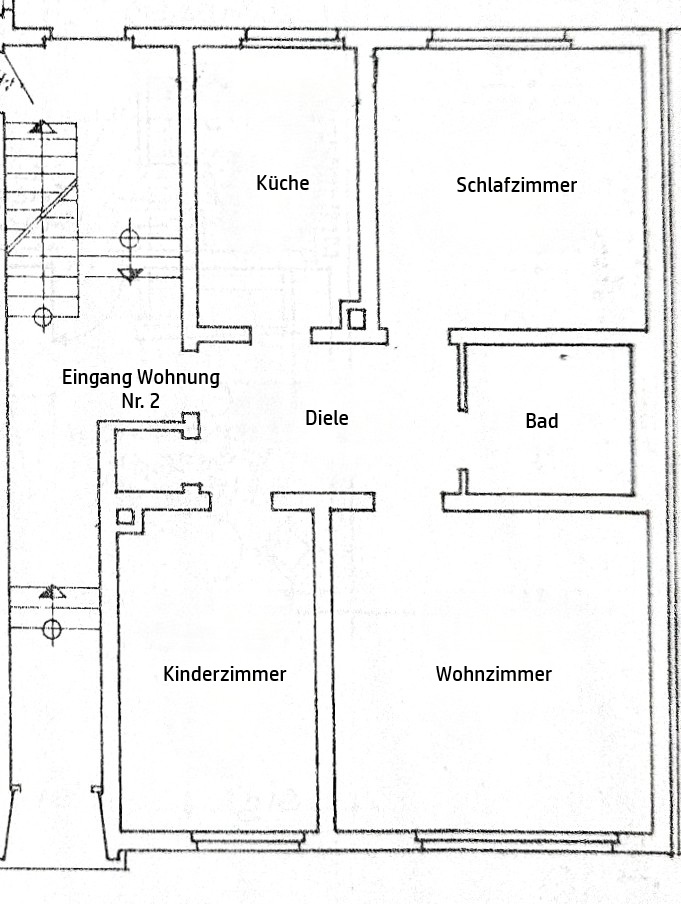 Grundriss Erdgeschosswohnung Gelsenkirchen