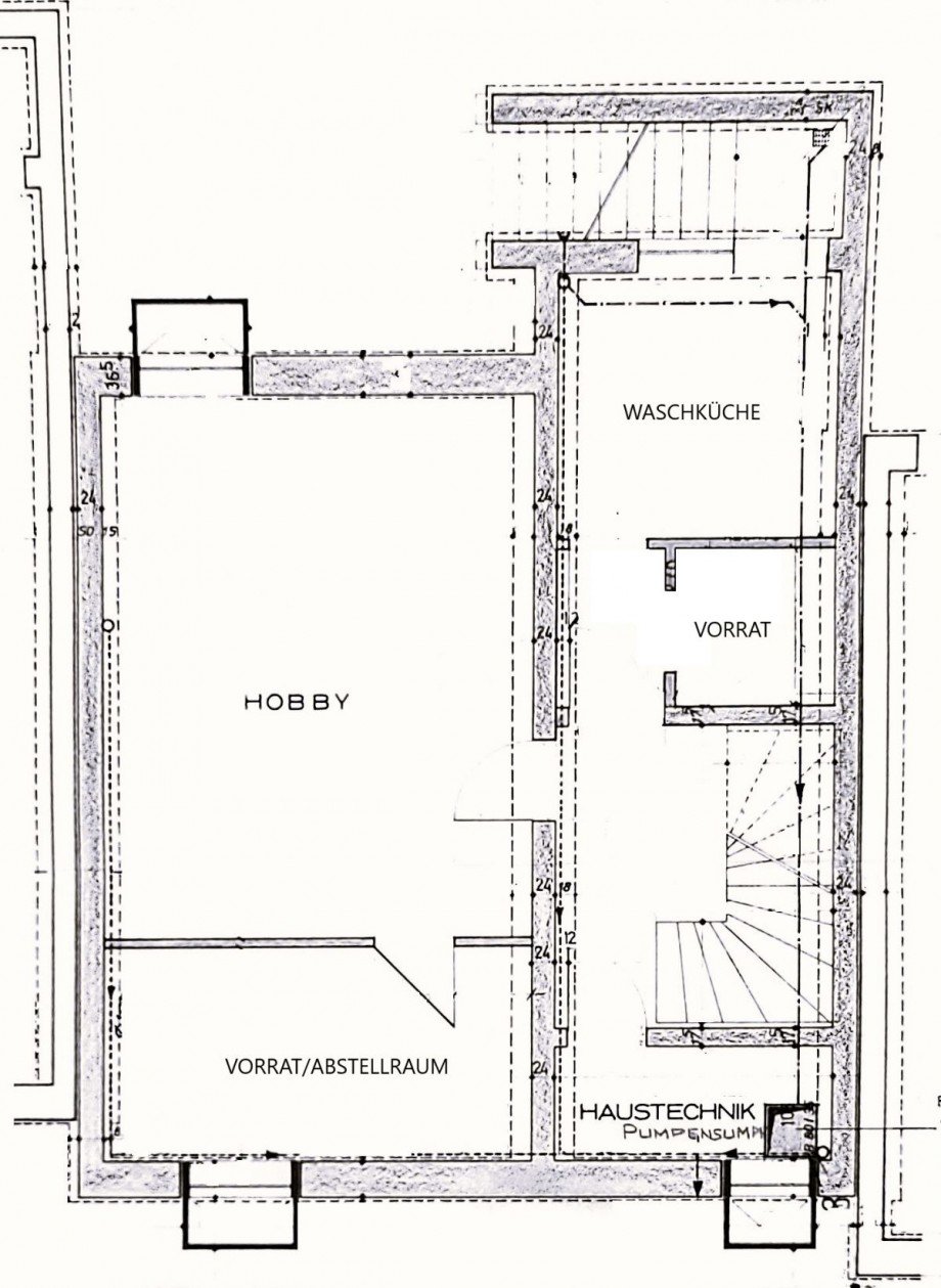 Grundriss KG Reihenendhaus Sprockh�vel