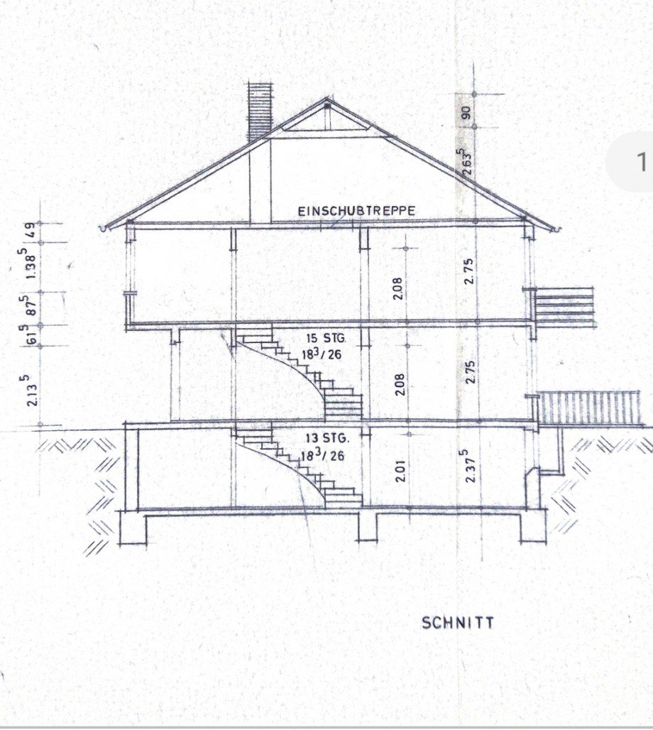 Querschnitt Reihenendhaus Bochum