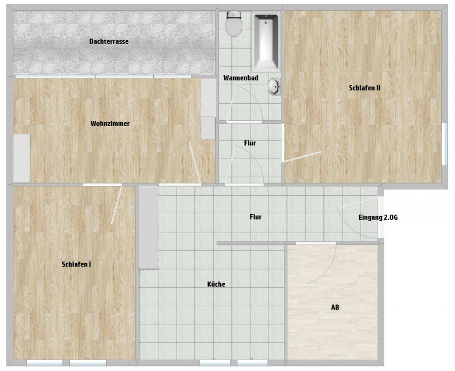 Grundriss Dachgeschosswohnung Wetter (Ruhr)