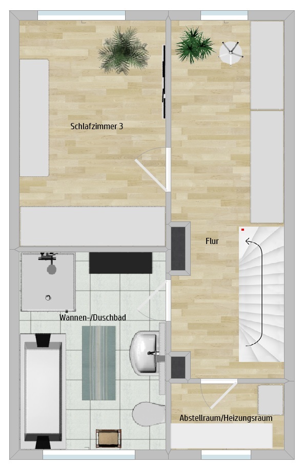 Grundriss 2.Obergeschoss Haus Essen