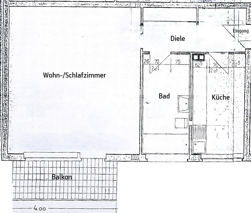 Grundriss Etagenwohnung Nordrhein-Westfalen - Wetter (Ruhr)