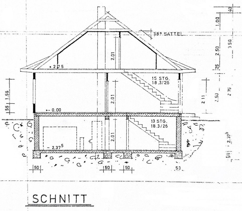 Querschnitt Einfamilienhaus H�velhof